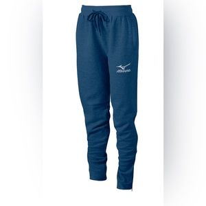 Mizuno Performance Sweatpants Mens S Navy Blue Ankle Zip Drawstring
